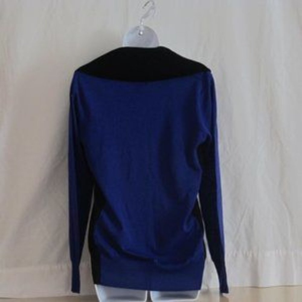 Victor Alfaro  100% wool sweater black/blue L New - Picture 3 of 3